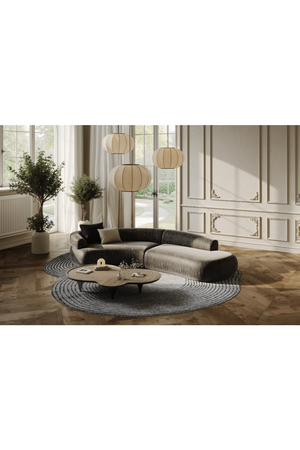   Curved Gray Sectional Sofa | Oroa.com