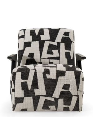   Black & White Patterned Accent Chair | Oroa.com