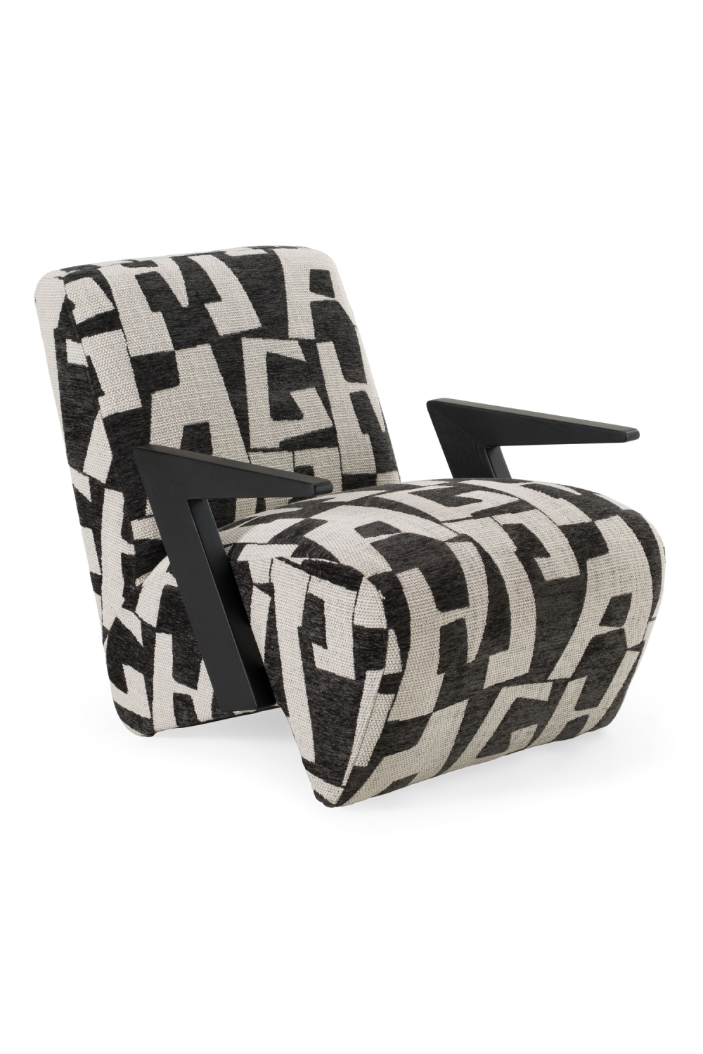   Black & White Patterned Accent Chair | Oroa.com