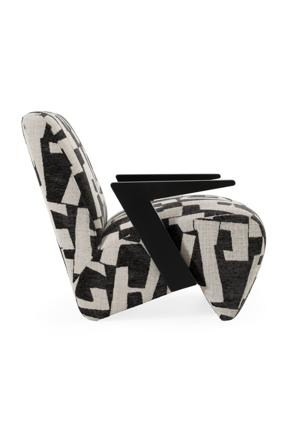   Black & White Patterned Accent Chair | Oroa.com