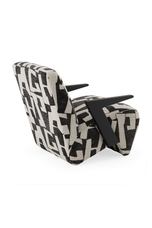   Black & White Patterned Accent Chair | Oroa.com