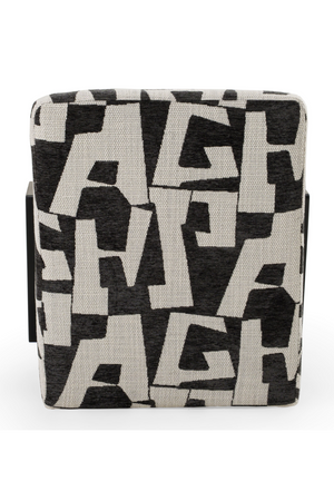   Black & White Patterned Accent Chair | Oroa.com