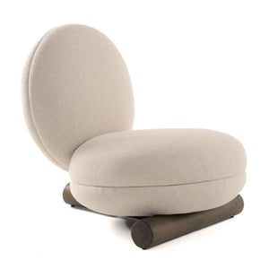   White Rounded Accent Chair | Oroa.com