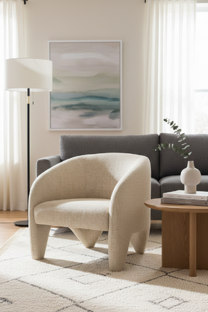   Beige Fabric Accent Chair | Oroa.com