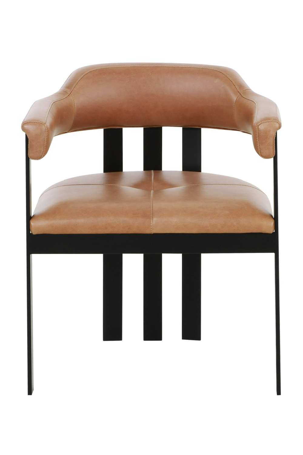   Brown Leather Dining Chair | Oroa.com