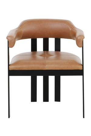   Brown Leather Dining Chair | Oroa.com