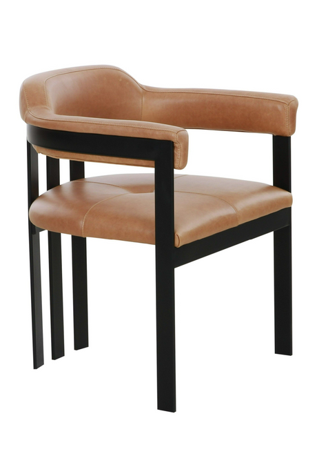   Brown Leather Dining Chair | Oroa.com