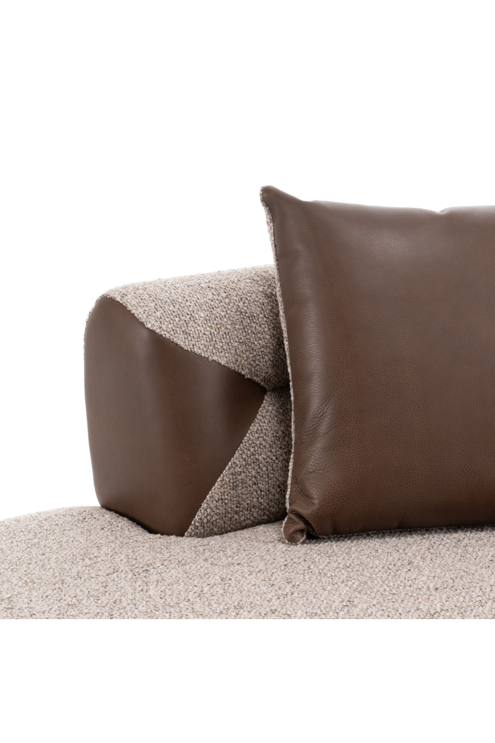   Brown Fabric Sectional Sofa | Oroa.com