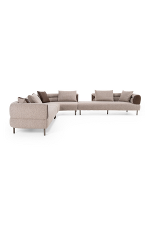   Brown Fabric Sectional Sofa | Oroa.com