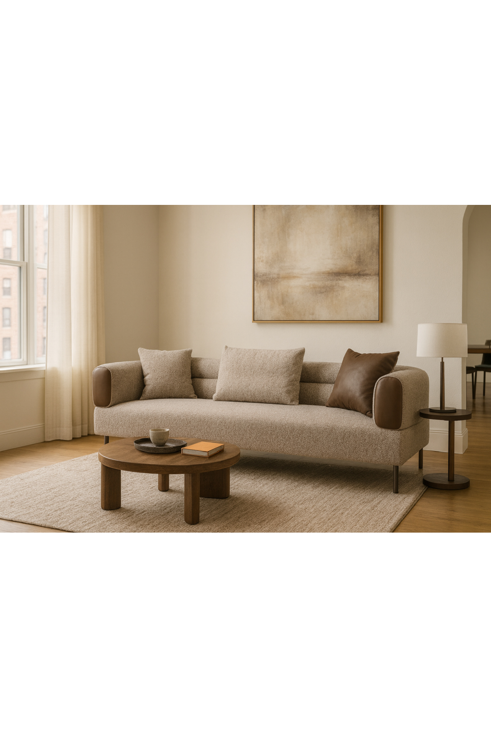   Brown Fabric Sofa | Oroa.com