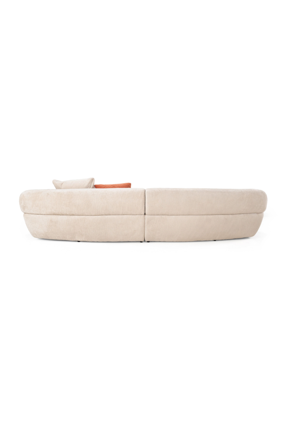   Beige Curved Sectional Sofa | Oroa.com
