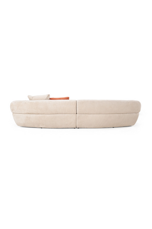  Beige Curved Sectional Sofa | Oroa.com