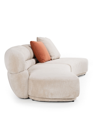   Beige Curved Sectional Sofa | Oroa.com