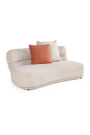   Beige Curved Sectional Sofa | Oroa.com