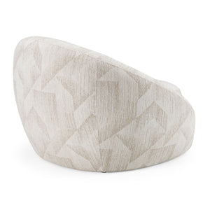   Beige Patterned Fabric Accent Chair | Oroa.com