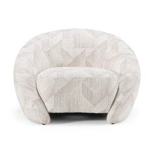   Beige Patterned Fabric Accent Chair | Oroa.com