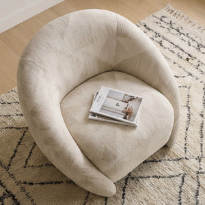   Beige Patterned Fabric Accent Chair | Oroa.com