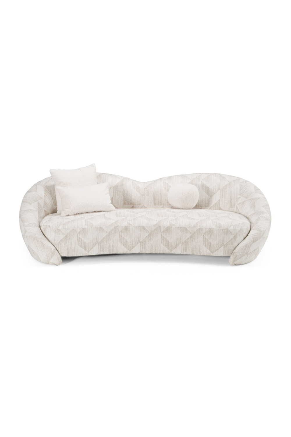   Beige Patterned Fabric Sofa | Oroa.com