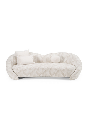   Beige Patterned Fabric Sofa | Oroa.com