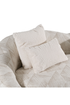   Beige Patterned Fabric Sofa | Oroa.com