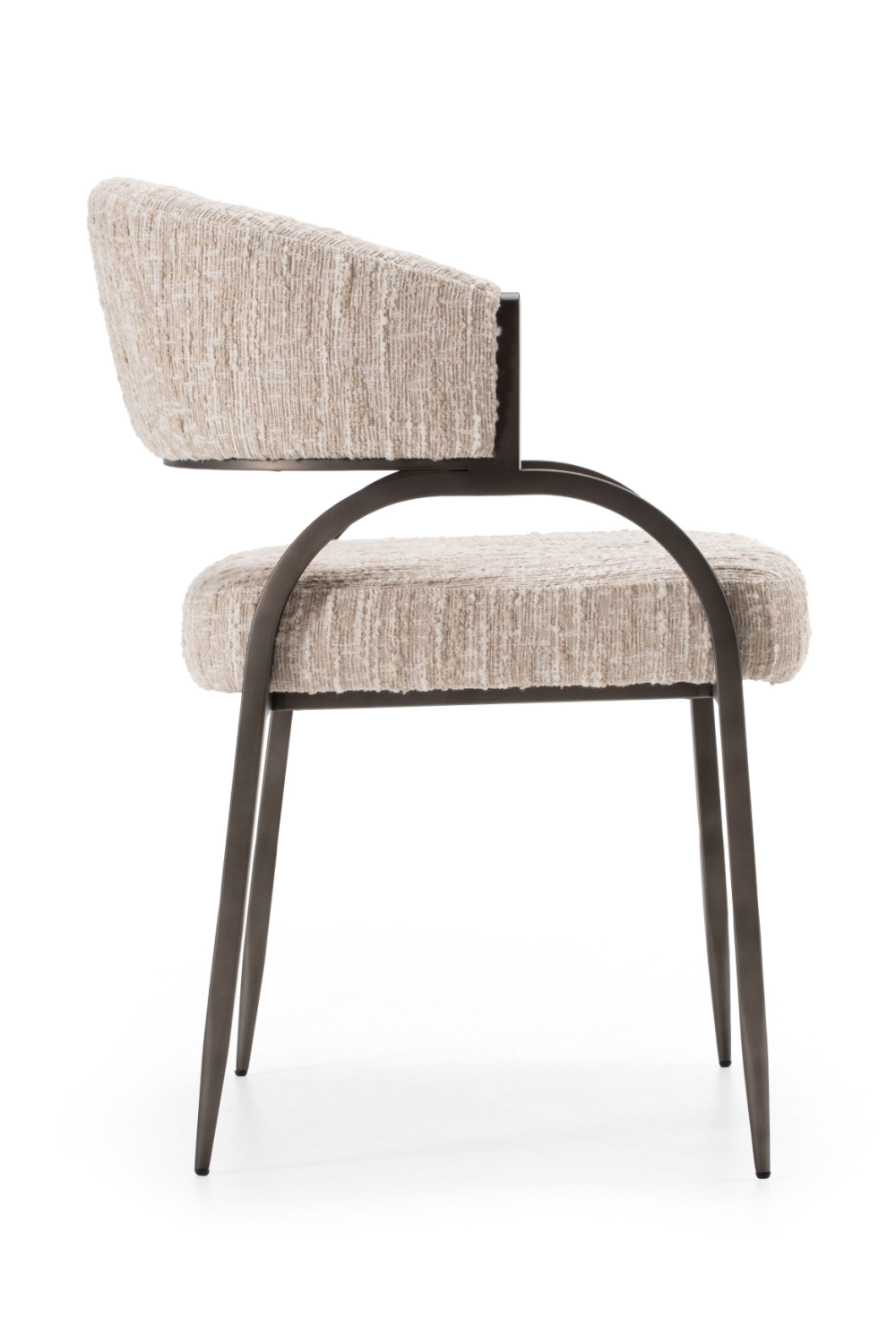   Beige Curved-Back Dining Chair | Oroa.com