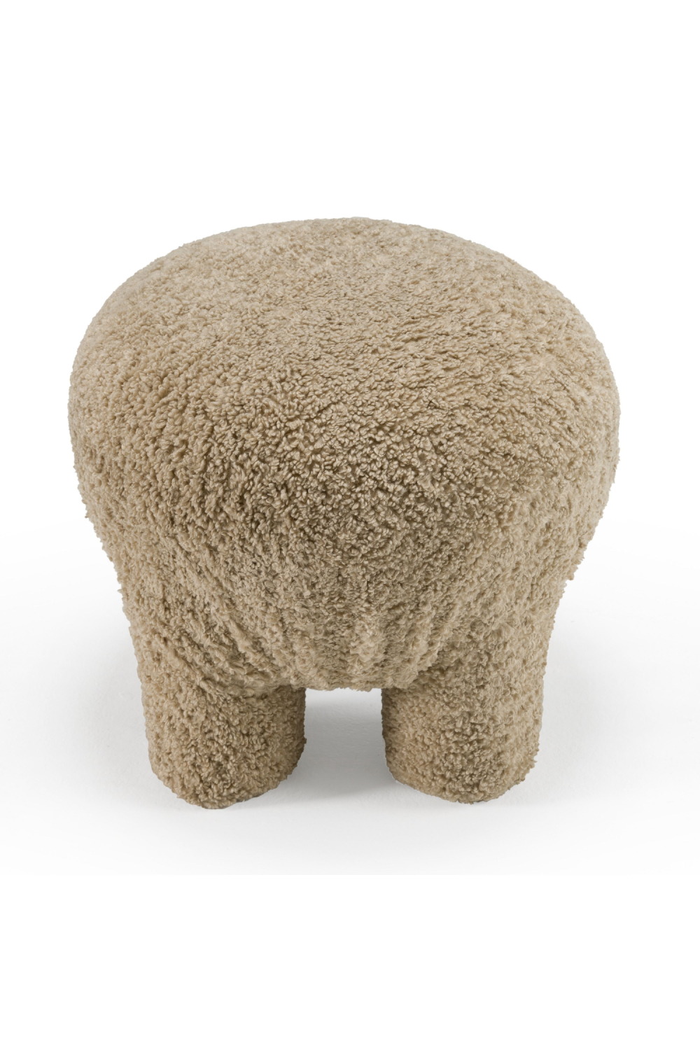   Tan Round Ottoman | Oroa.com