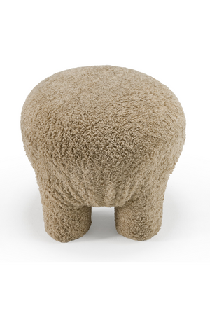  Tan Round Ottoman | Oroa.com