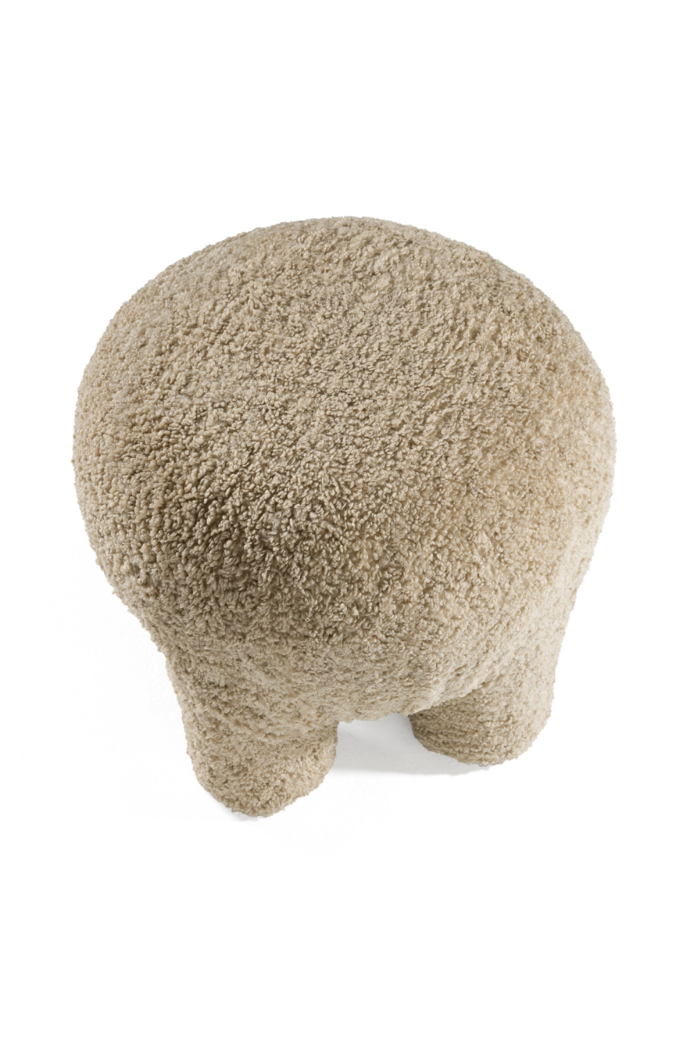   Tan Round Ottoman | Oroa.com