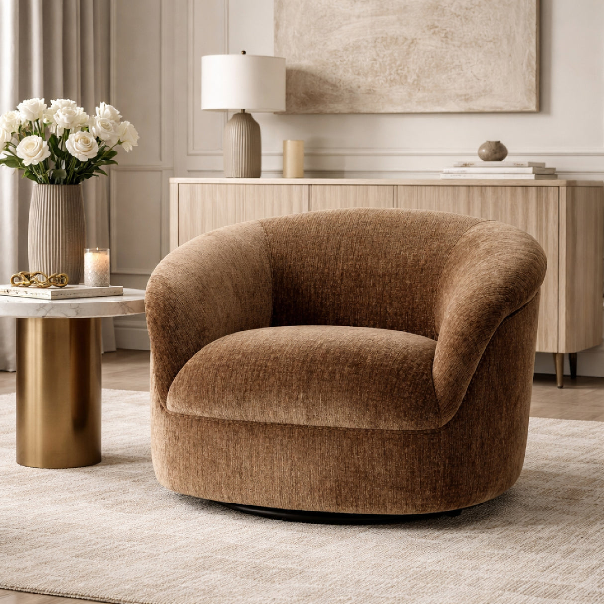   Brown Modern Accent Chair | Oroa.com