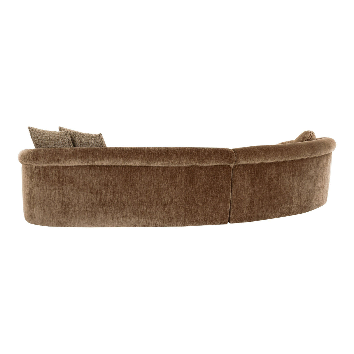   Brown Curved Sectional Sofa | Oroa.com