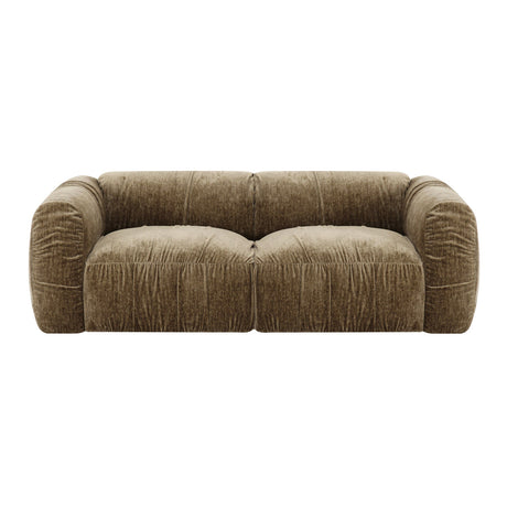   Tan Fabric Loveseat | Oroa.com