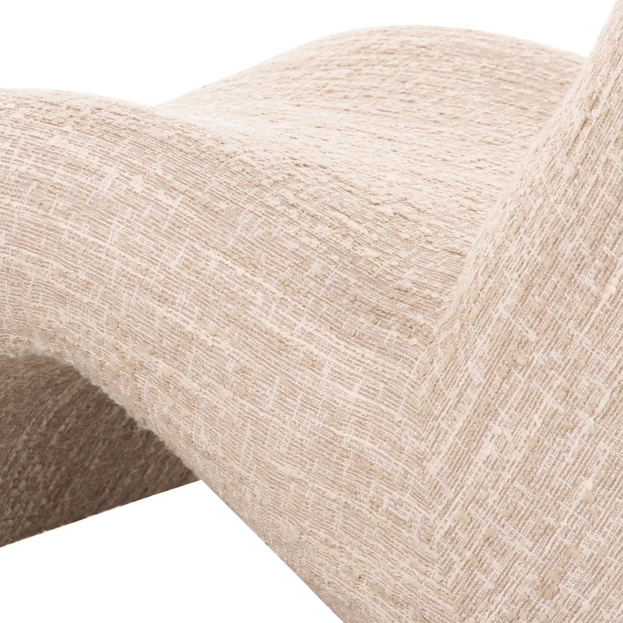   Beige Flowy Armless Accent Chair | Oroa.com