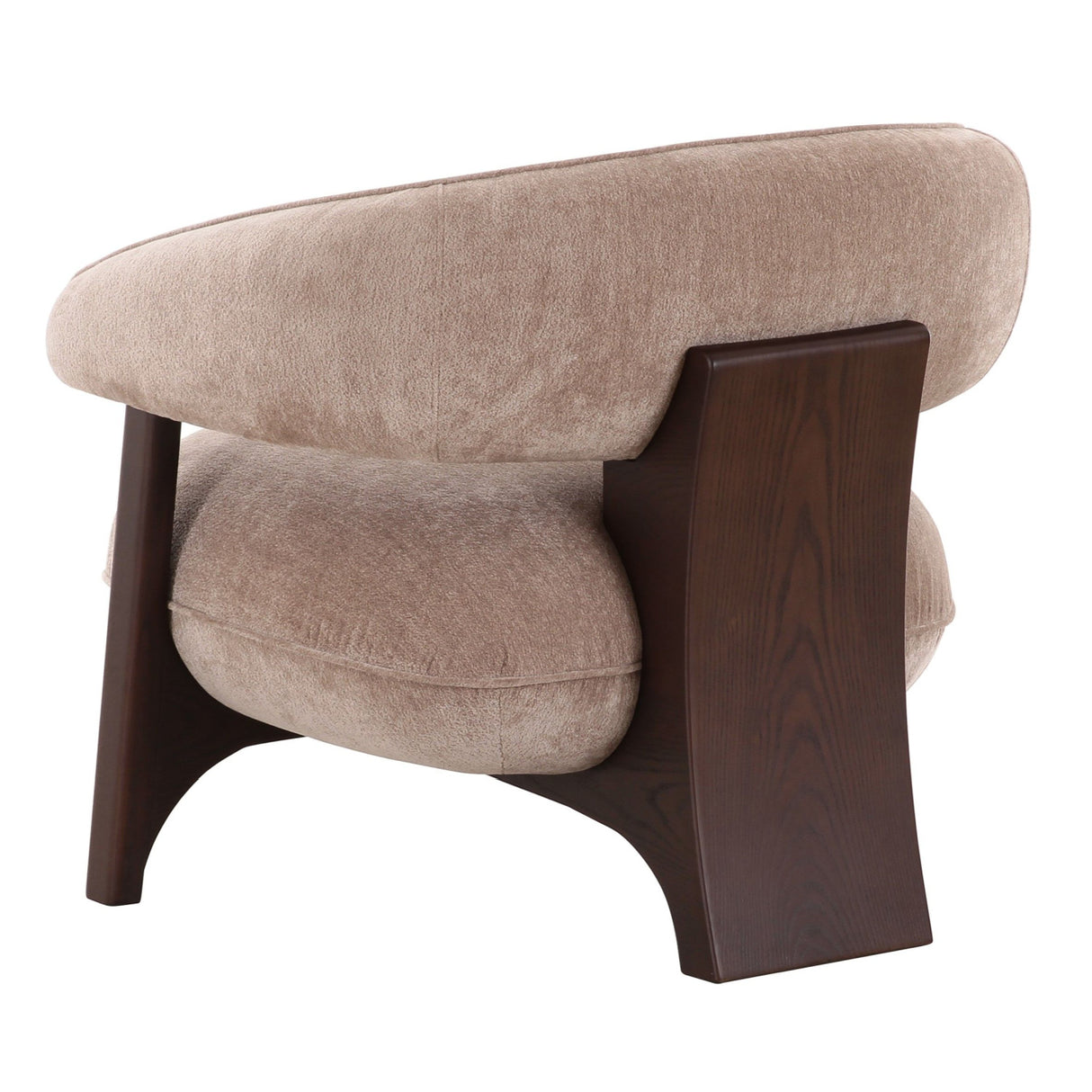   Tan Curved-Back Accent Chair | Oroa.com