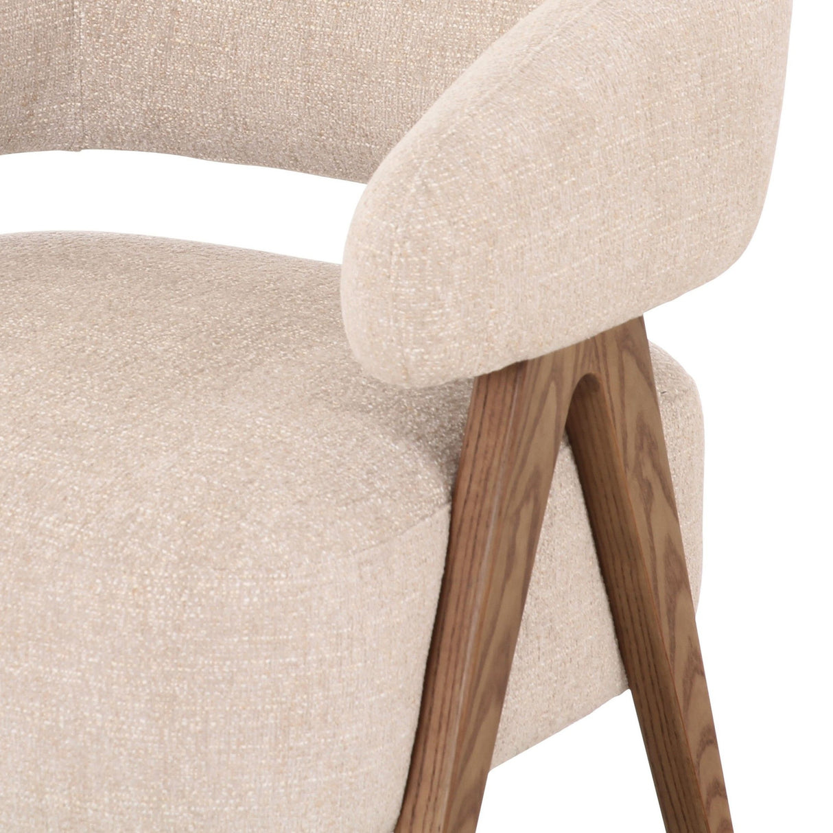   Ash Framed Beige Accent Chair | Oroa.com