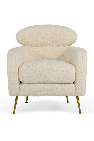   White Fur Lounge Chair | Oroa.com