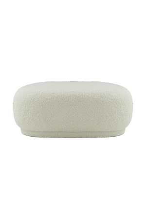   White Sherpa Ottoman | Oroa.com