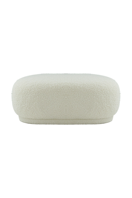   White Sherpa Ottoman | Oroa.com