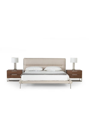   Cream Woven Fabric Bed | Oroa.com