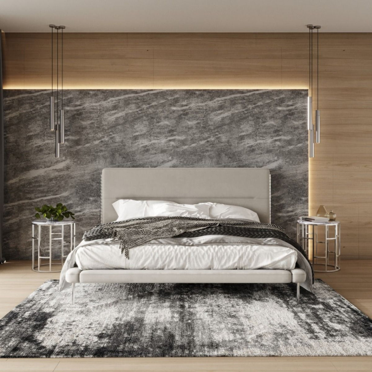   Cream Woven Fabric Bed | Oroa.com