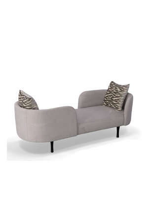   Gray 2-Seater Chaise Lounge | Oroa.com