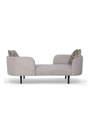   Gray 2-Seater Chaise Lounge | Oroa.com
