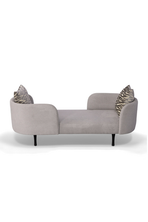   Gray 2-Seater Chaise Lounge | Oroa.com