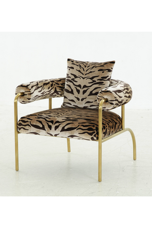   Gold Zebra Print Accent Chair | Oroa.com