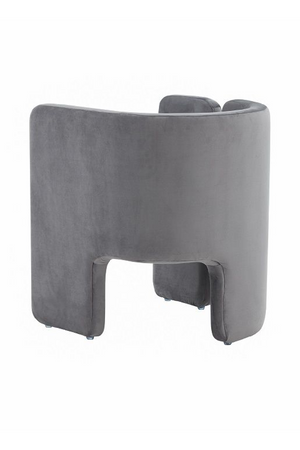   Gray Velvet Accent Chair | Oroa.com