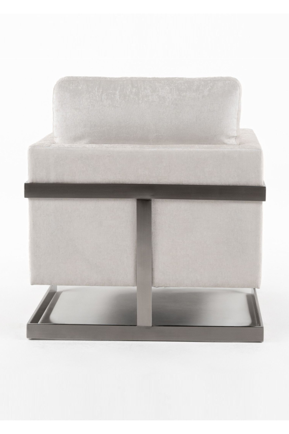   Metal Framed Square Accent Chair | Oroa.com