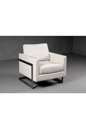   Metal Framed Square Accent Chair | Oroa.com