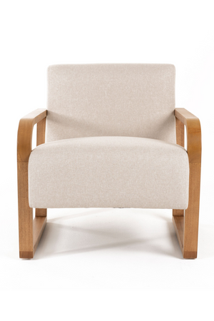   Beige Linen Accent Chair | Oroa.com