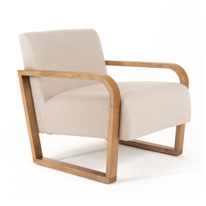   Beige Linen Accent Chair | Oroa.com