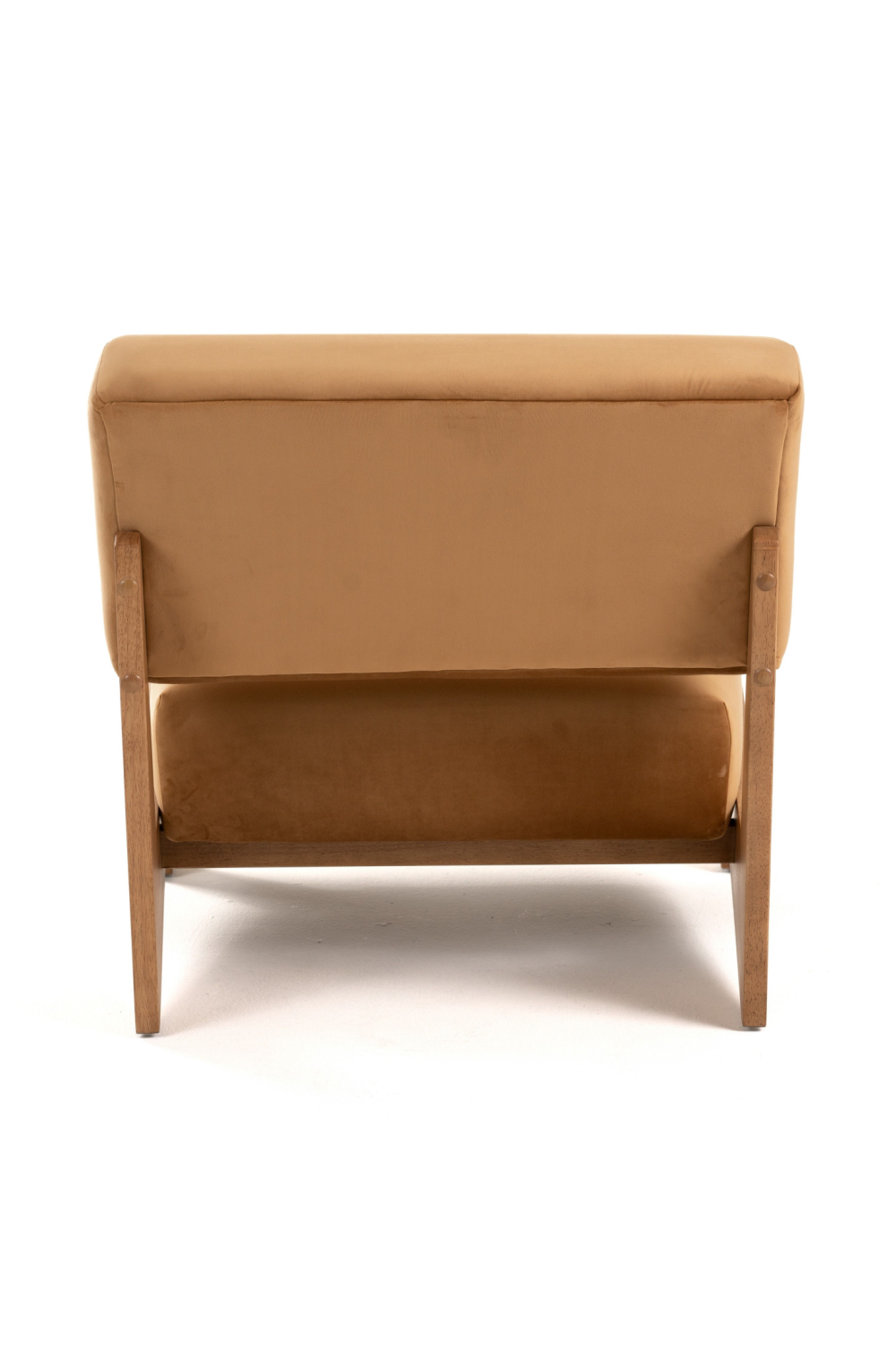   Wood Framed Velvet Lounge Chair | Oroa.com