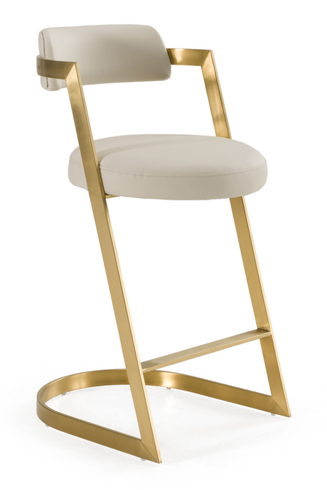   Gold Framed Cantilevered Counter Stool | Oroa.com